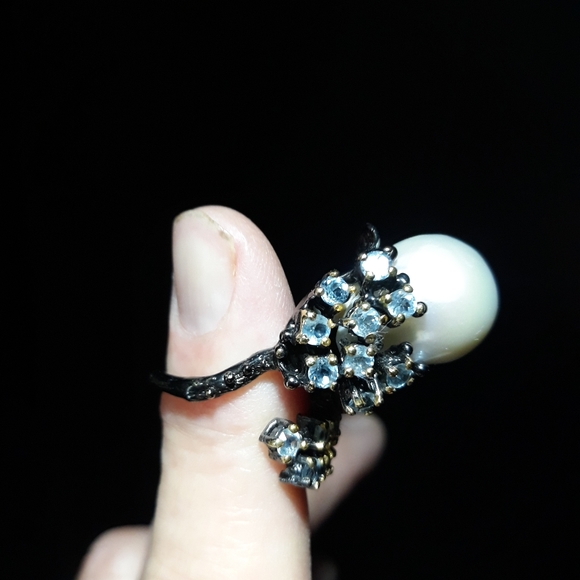 Natural Baroque Pearl Ring a5 - Picture 4 of 6